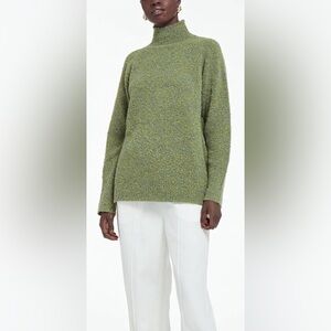 Apparis Monty mock neck boucle sweater. Moss green NWOT